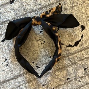Black and Brown Cheetah print Bow knot headband